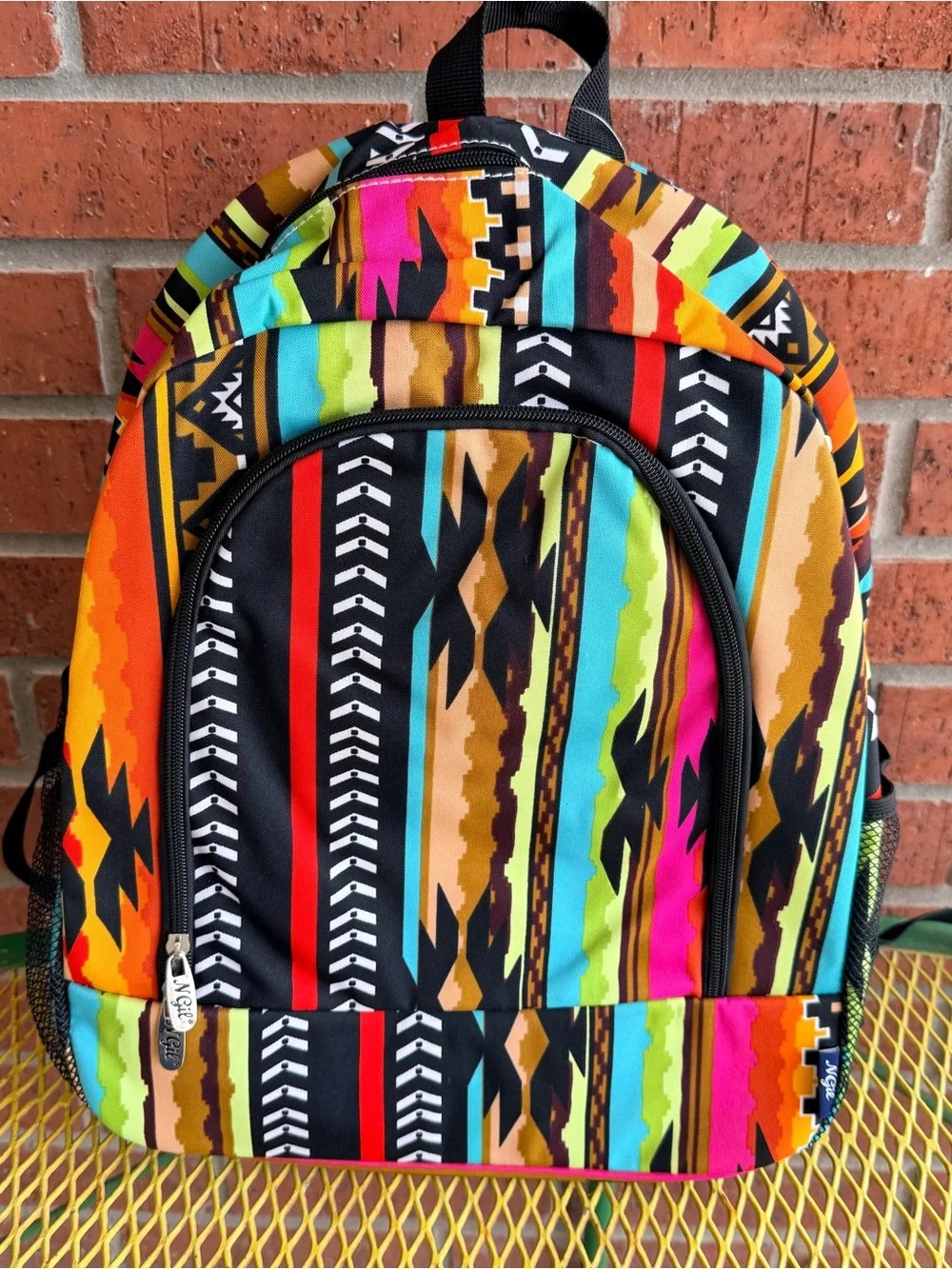 NWT NGIL VIBRANT Multi-Color Aztec Print Backpack